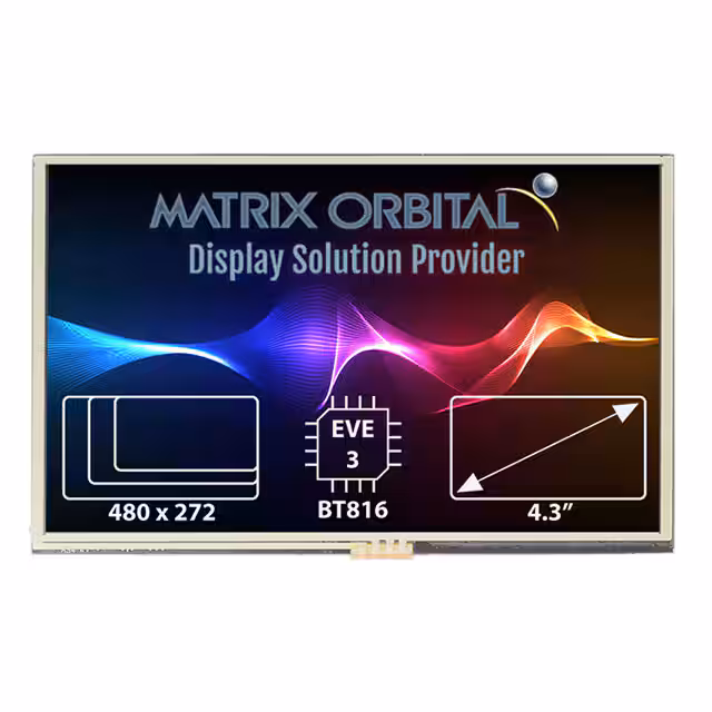 EVE3-43A-BLM-TPR-F32 Matrix Orbital  Modules d'affichage - LCD OLED Graphic